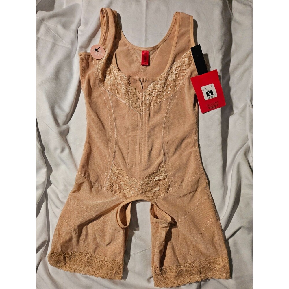NWT Re Define Wear Own Bra‎ Mid Thigh Shaping Bodysuit Flesh Color S